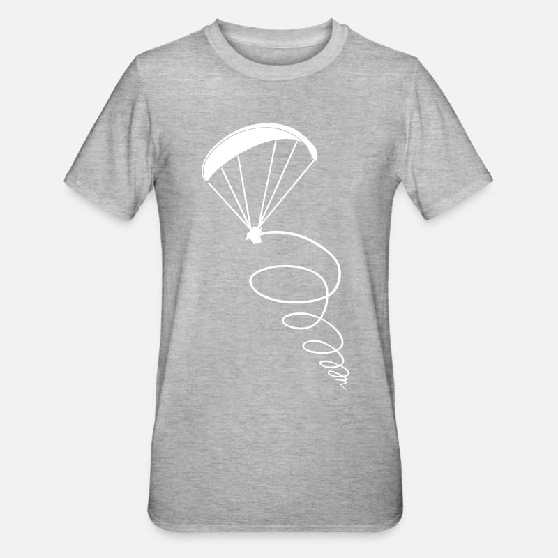 thermik gleitschirmfliege Geschenk - Unisex Polycotton T-Shirt - Grau meliert