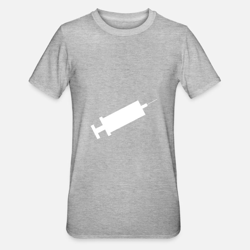 Seringue - T-shirt polycoton Unisexe - gris chiné