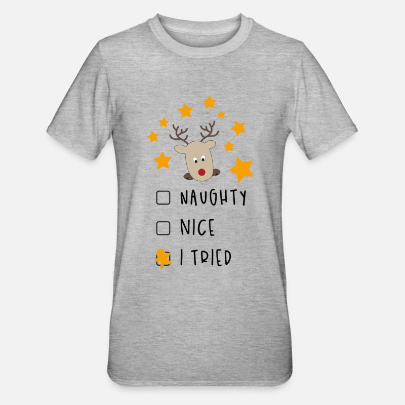 Noël - T-shirt polycoton Unisexe - gris chiné