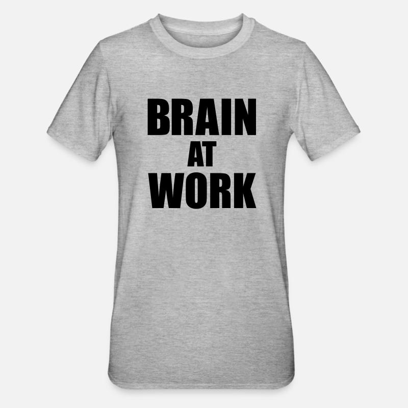 Brain at work - Unisex Polycotton T-Shirt - heather grey