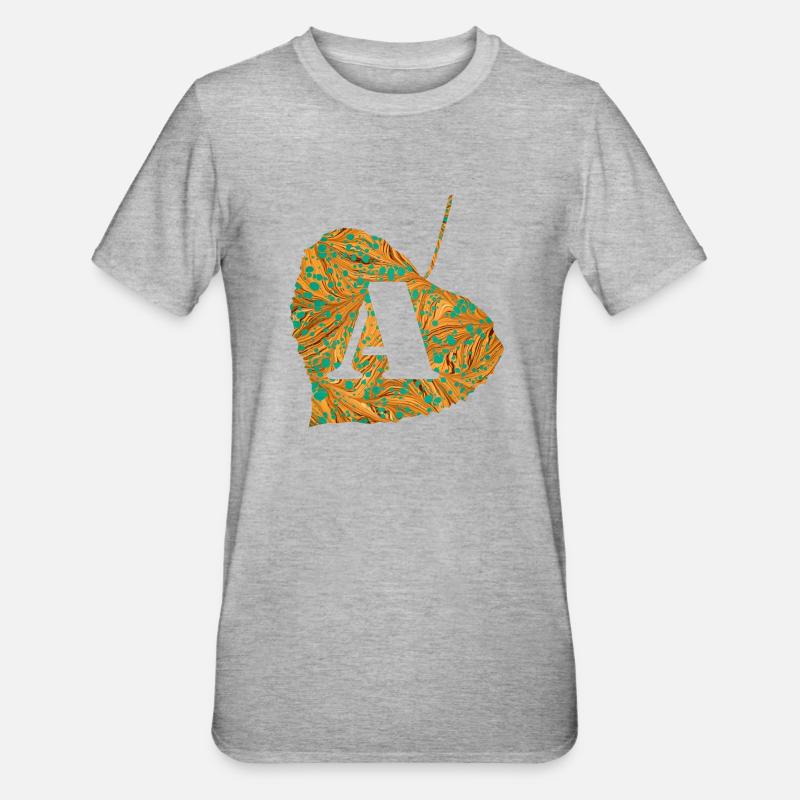 Feuille E 95 A - T-shirt polycoton Unisexe - gris chiné