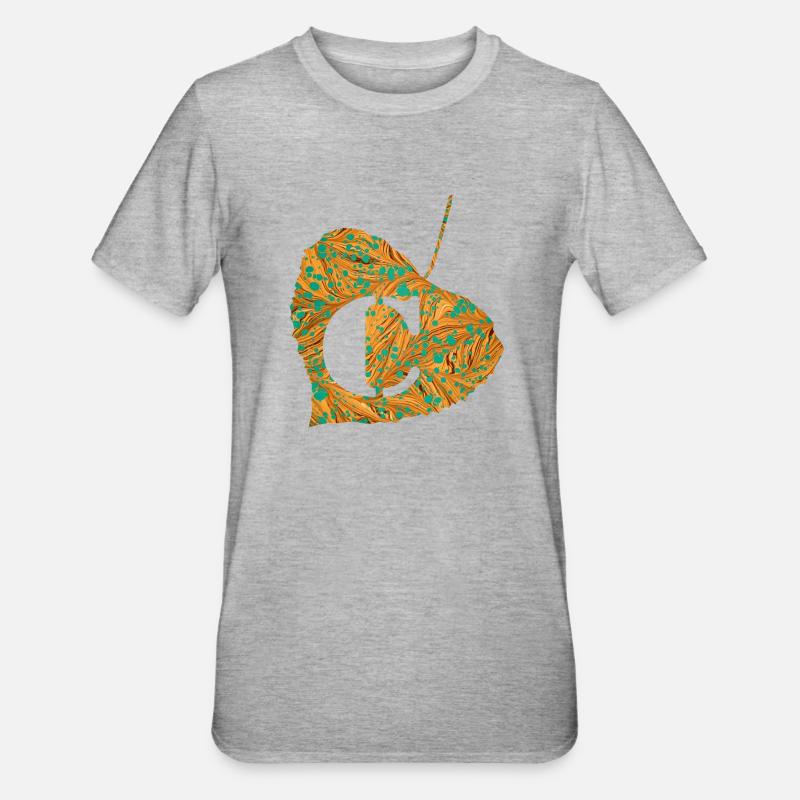Feuille E 95 C - T-shirt polycoton Unisexe - gris chiné