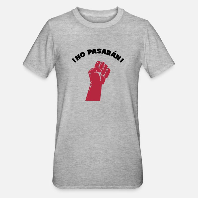 No Pasaran - They shall not pass! - Unisex Polycotton T-Shirt - heather grey