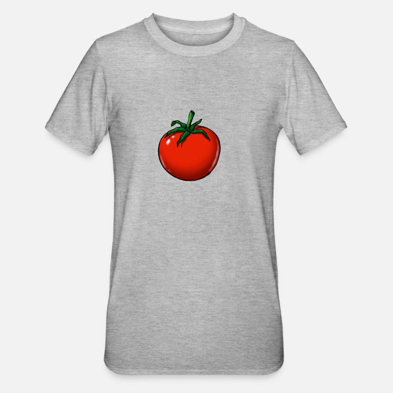 Tomate - Unisex Polycotton T-Shirt - Grau meliert