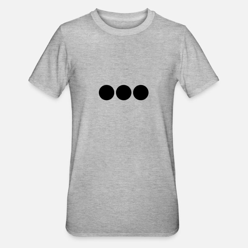 BLACK DOTS - Unisex Polycotton T-Shirt - heather grey