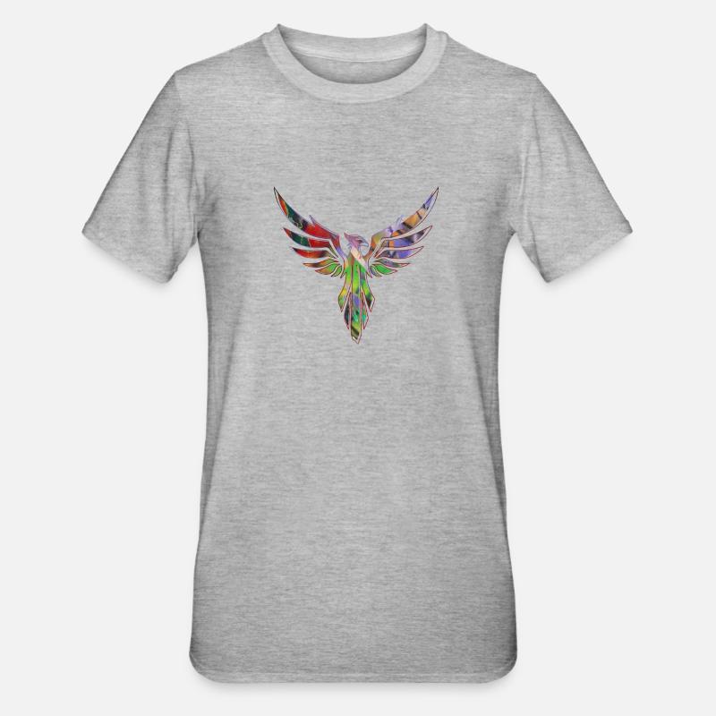 Phoenix,vogel,graffiti,Malerei,blau - Unisex Polycotton T-Shirt - Grau meliert