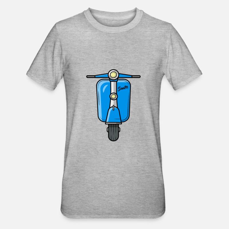 Scooter Motorroller Roller - T-shirt polycoton Unisexe - gris chiné