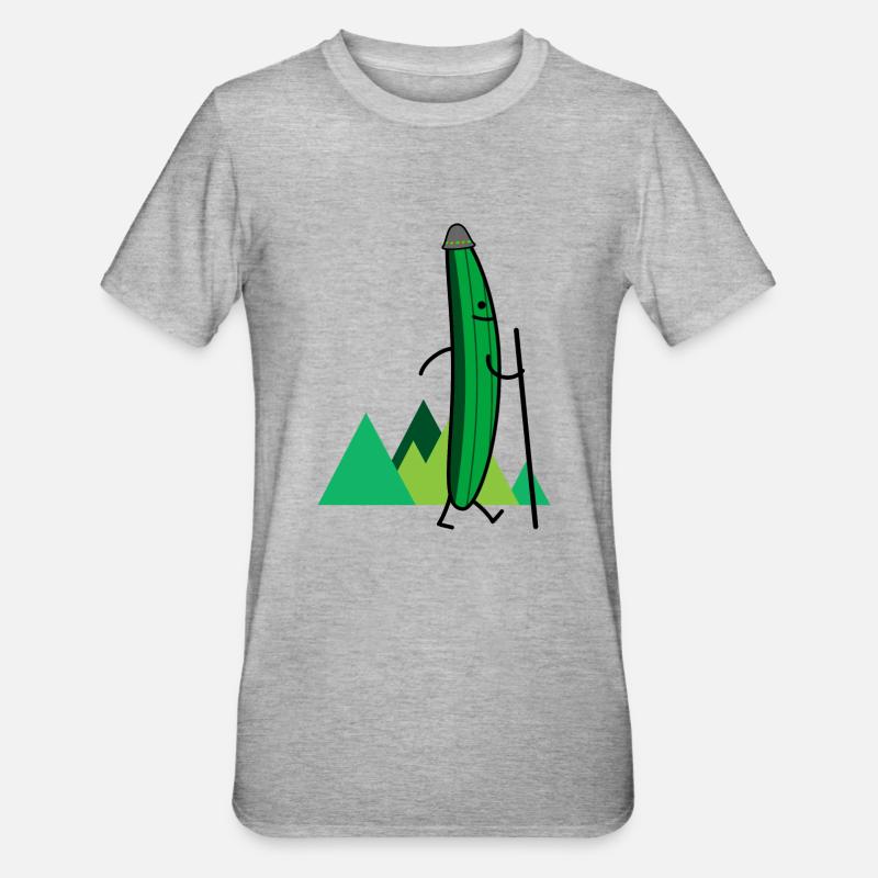 Concombre errant (b) - T-shirt polycoton Unisexe - gris chiné