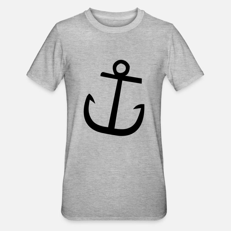 DE - Anker - Unisex Polycotton T-Shirt - Grau meliert