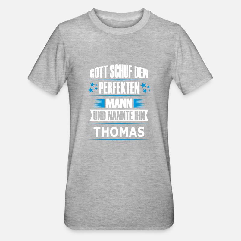 THOMAS - Unisex Polycotton T-Shirt - Grau meliert