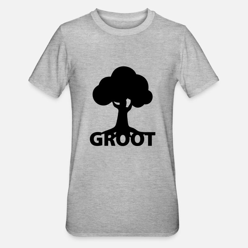 groot - T-shirt polycoton Unisexe - gris chiné