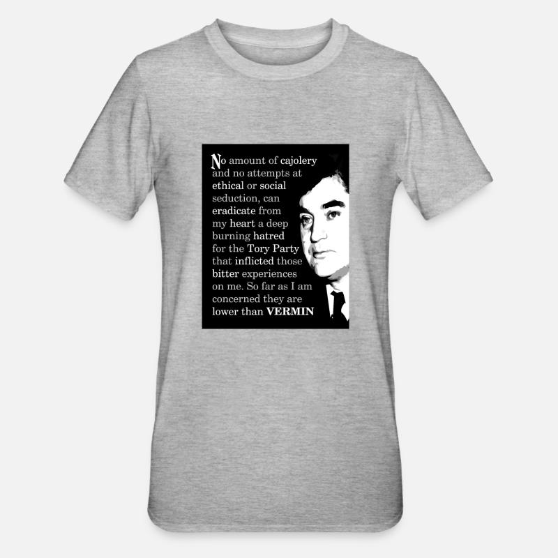 Nye Bevan Vermin Citation - T-shirt polycoton Unisexe - gris chiné