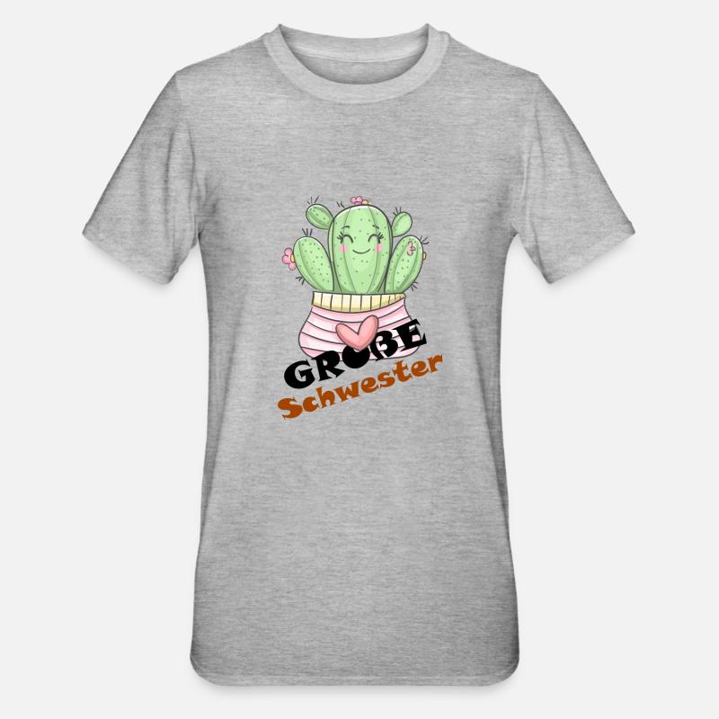Große Schwester - Unisex Polycotton T-Shirt - Grau meliert