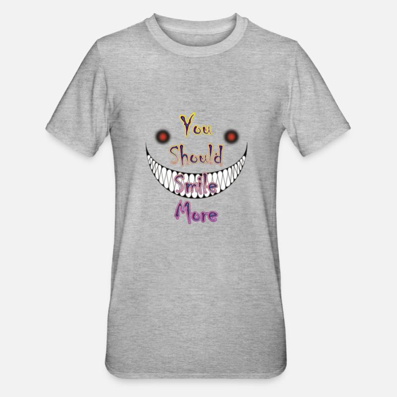 Vous devriez sourire plus - T-shirt polycoton Unisexe - gris chiné