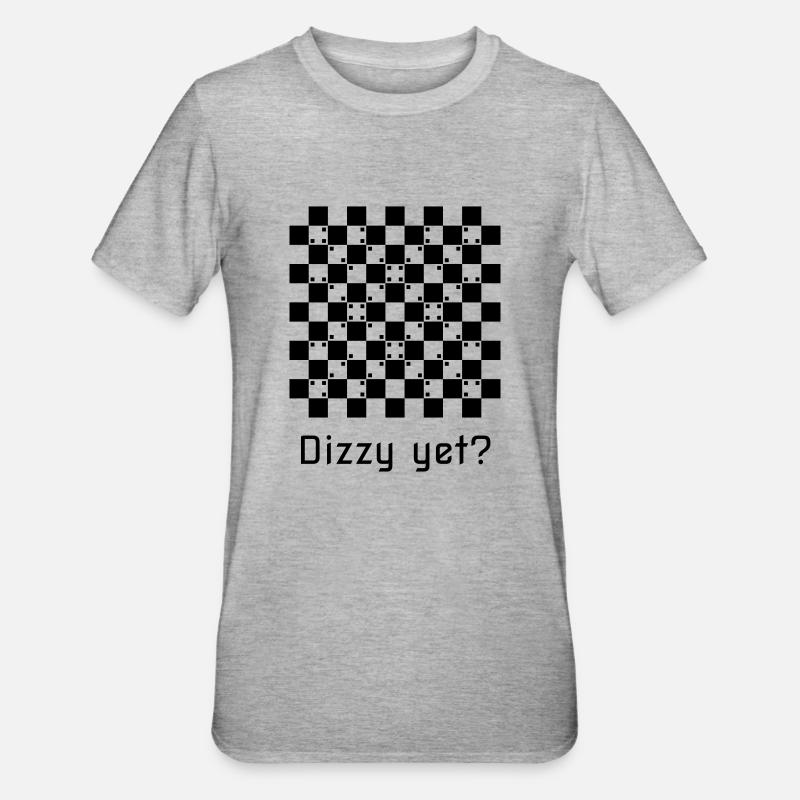 Dizzy yet? Optical illusion - Unisex Polycotton T-Shirt - Grau meliert