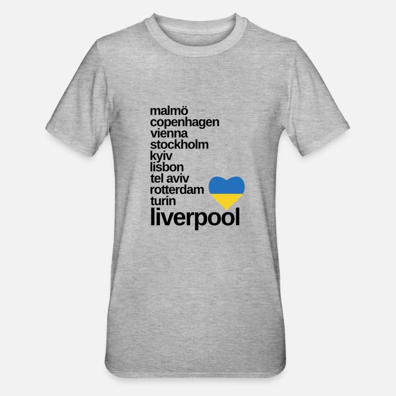 Austragungsorte der - Unisex Polycotton T-Shirt - Grau meliert