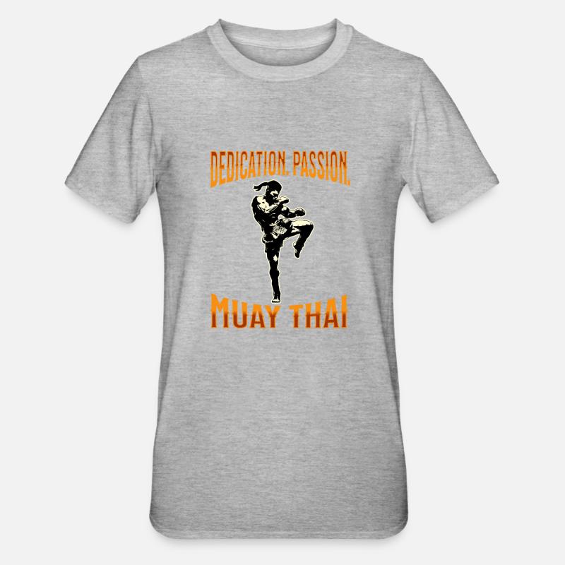 Muay Thaï Boxe Muay Thaï - T-shirt polycoton Unisexe - gris chiné