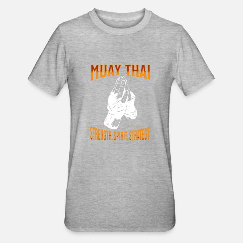 Muay Thaï Boxe Muay Thaï - T-shirt polycoton Unisexe - gris chiné