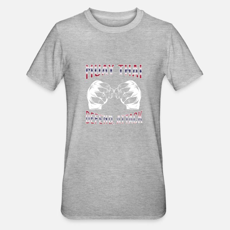 Muay Thaï Boxe Muay Thaï - T-shirt polycoton Unisexe - gris chiné