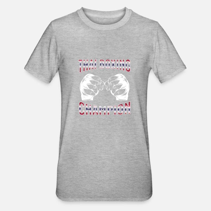Muay Thaï Boxe Muay Thaï - T-shirt polycoton Unisexe - gris chiné