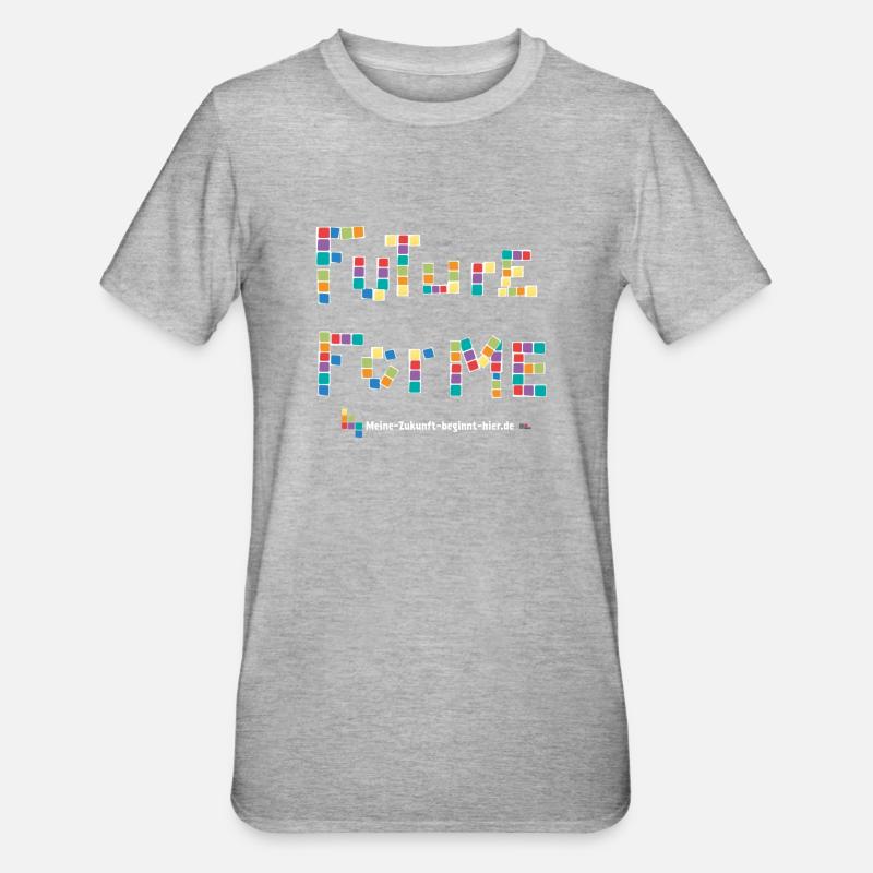 FUTUREFORME white - Unisex Polycotton T-Shirt - heather grey