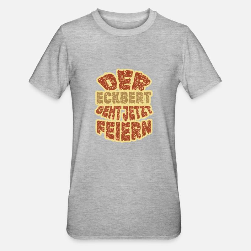 Eckbert Eckbert - Unisex Polycotton T-Shirt - Grau meliert