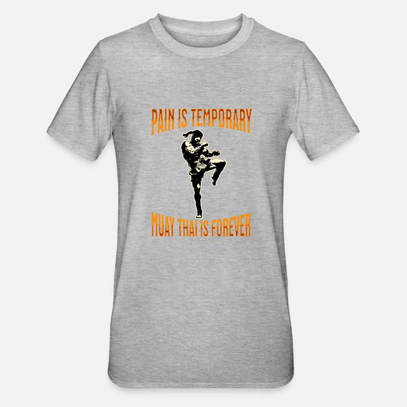 Muay Thai Boxe Muay Thai - T-shirt polycoton Unisexe - gris chiné