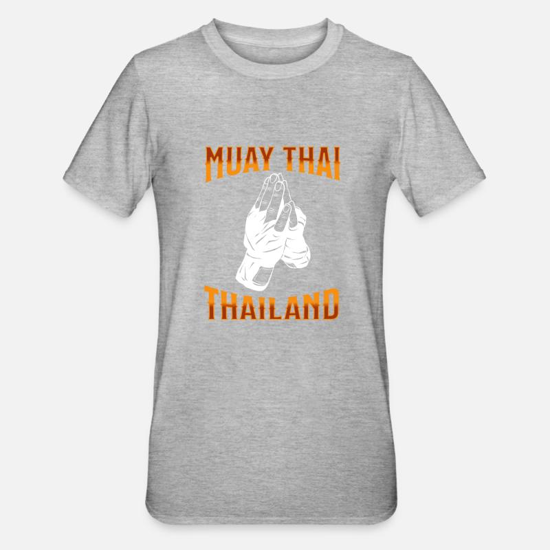 Muay Thai Boxe Muay Thai - T-shirt polycoton Unisexe - gris chiné