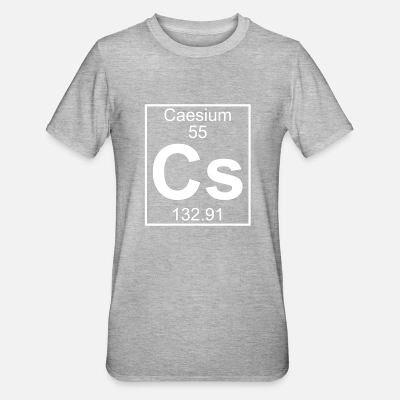Element 055 - Cs (caesium) - Full - T-shirt polycoton Unisexe - gris chiné