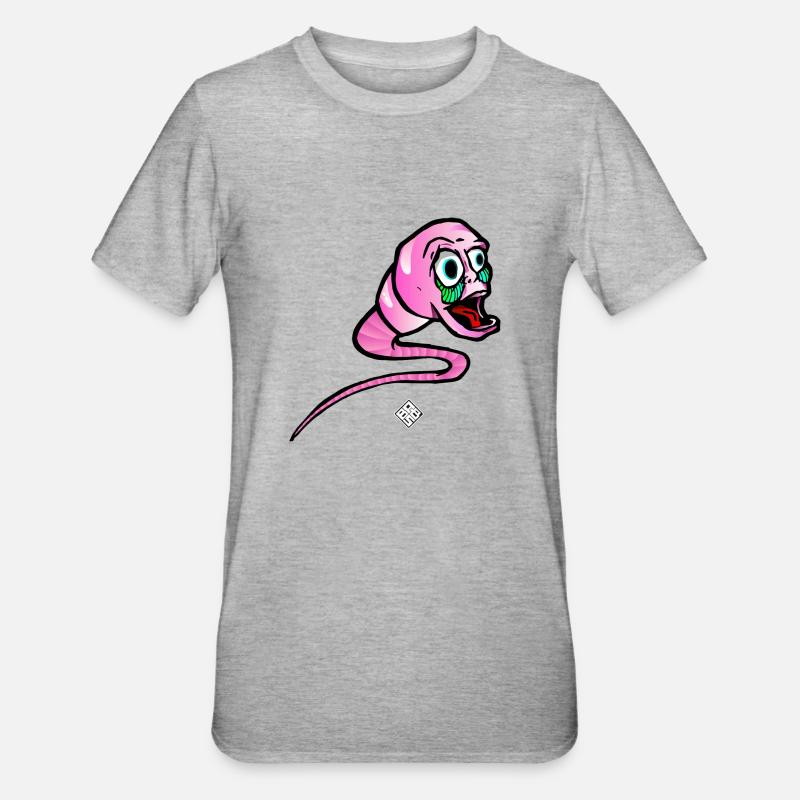 Spermo-Herkunft - Unisex Polycotton T-Shirt - Grau meliert