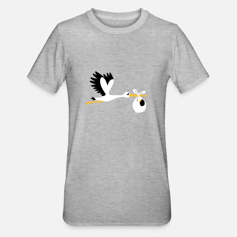 Stork - Unisex Polycotton T-Shirt - heather grey