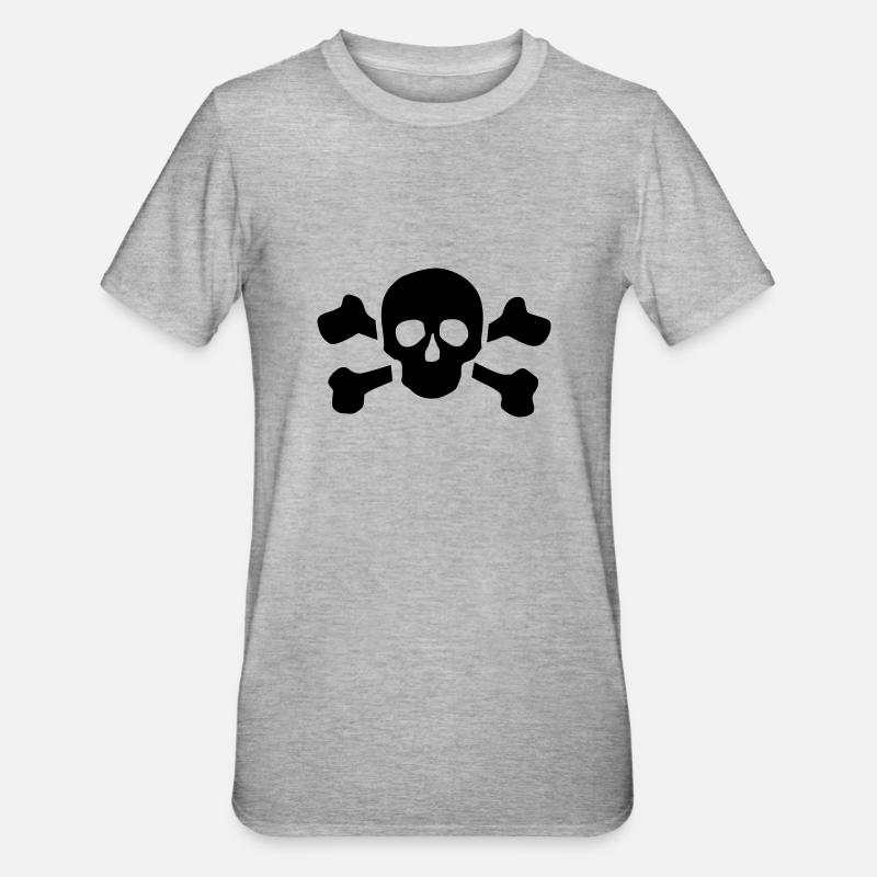 Crâne - T-shirt polycoton Unisexe - gris chiné