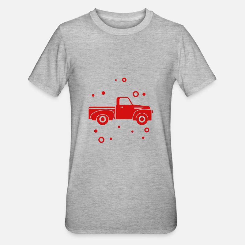 Auto - Pick Up - Oldtimer - Nostalgic - Unisex Polycotton T-Shirt - heather grey