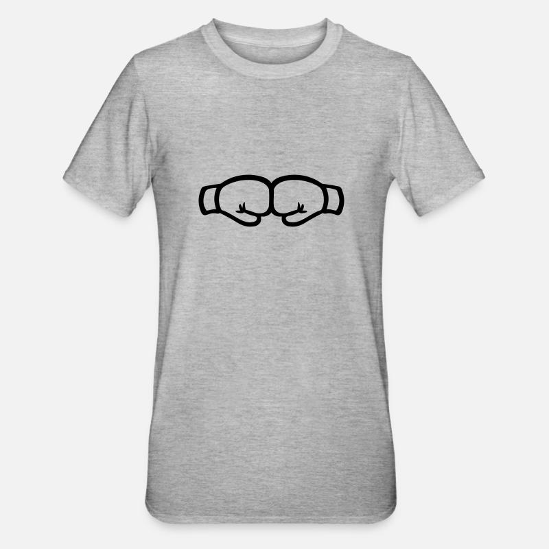 Boxe - T-shirt polycoton Unisexe - gris chiné