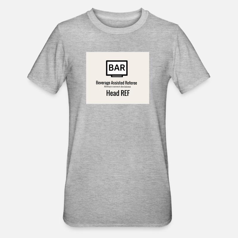 BAR Tête REF - T-shirt polycoton Unisexe - gris chiné