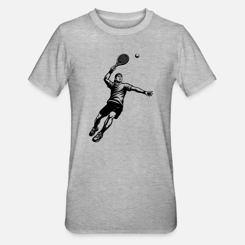 Déclaration directe de padel - T-shirt polycoton Unisexe - gris chiné