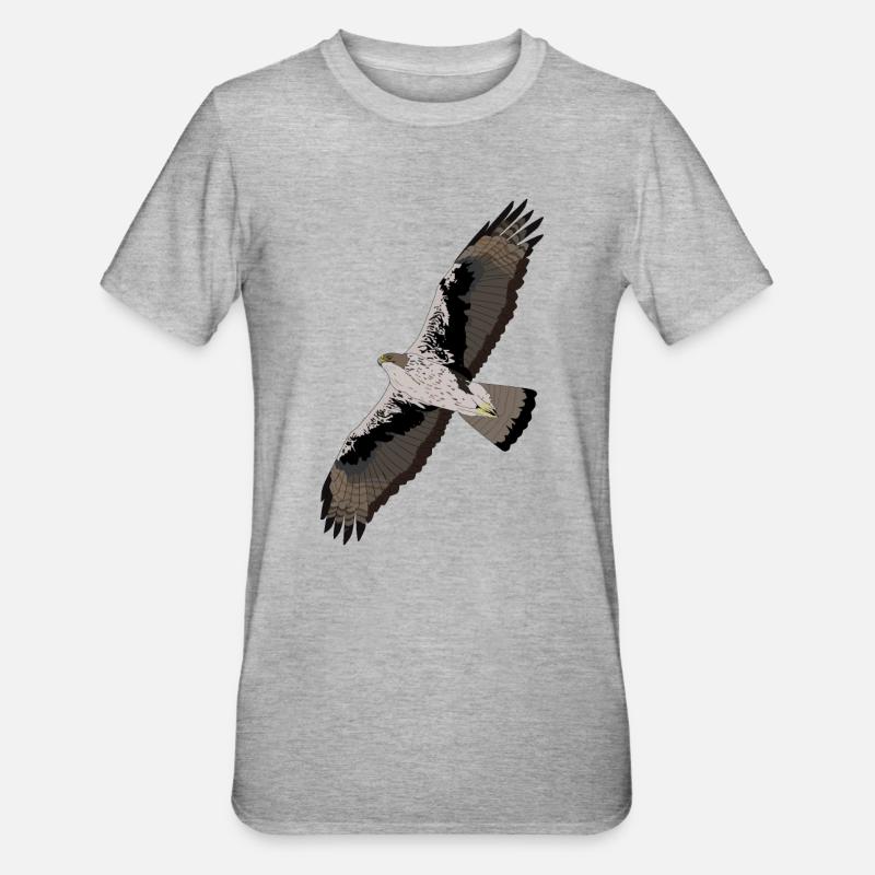Bonelli's Eagle - Unisex Polycotton T-Shirt - heather grey