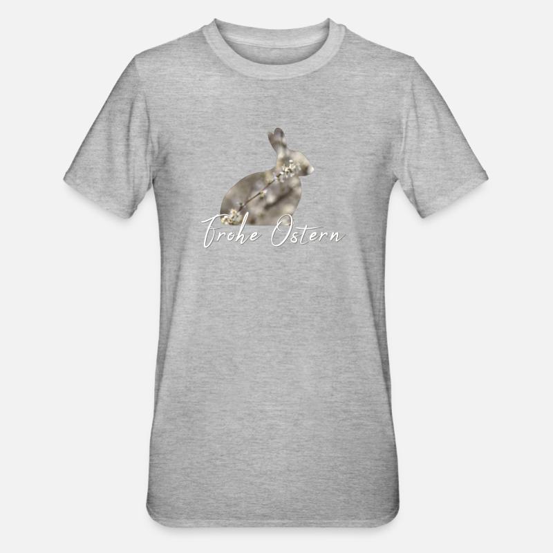 Happy Easter Bunny - Unisex Polycotton T-Shirt - heather grey
