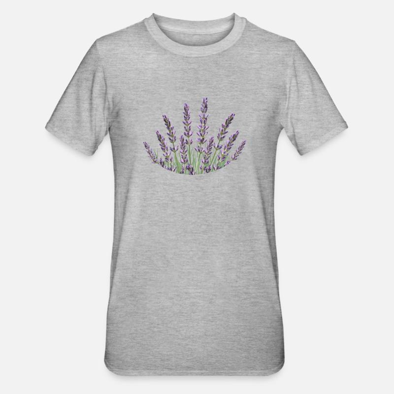Pailles de lavande Lavande - T-shirt polycoton Unisexe - gris chiné