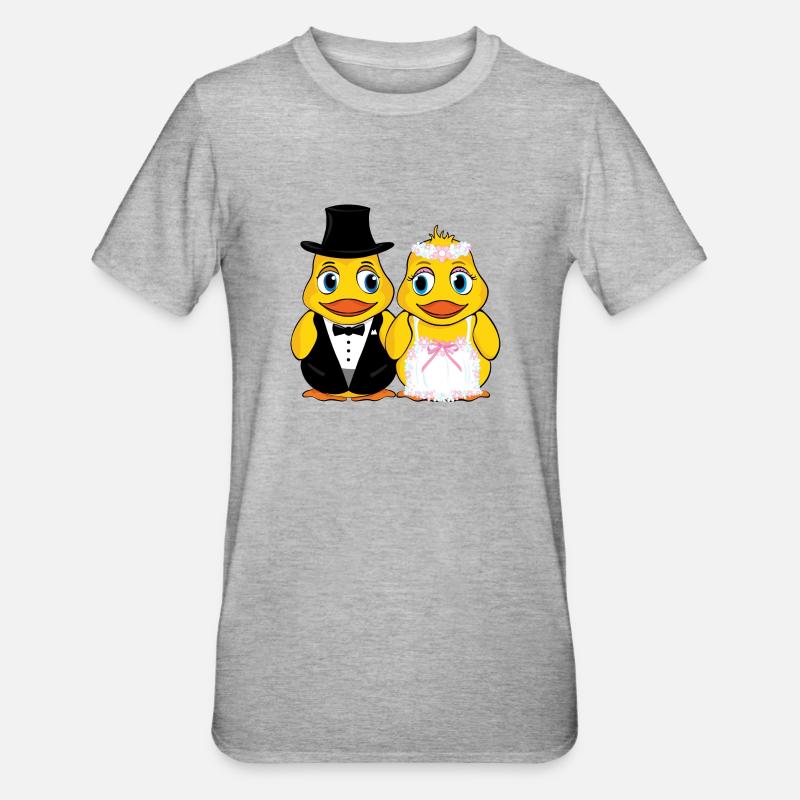 Fête de mariage - T-shirt polycoton Unisexe - gris chiné