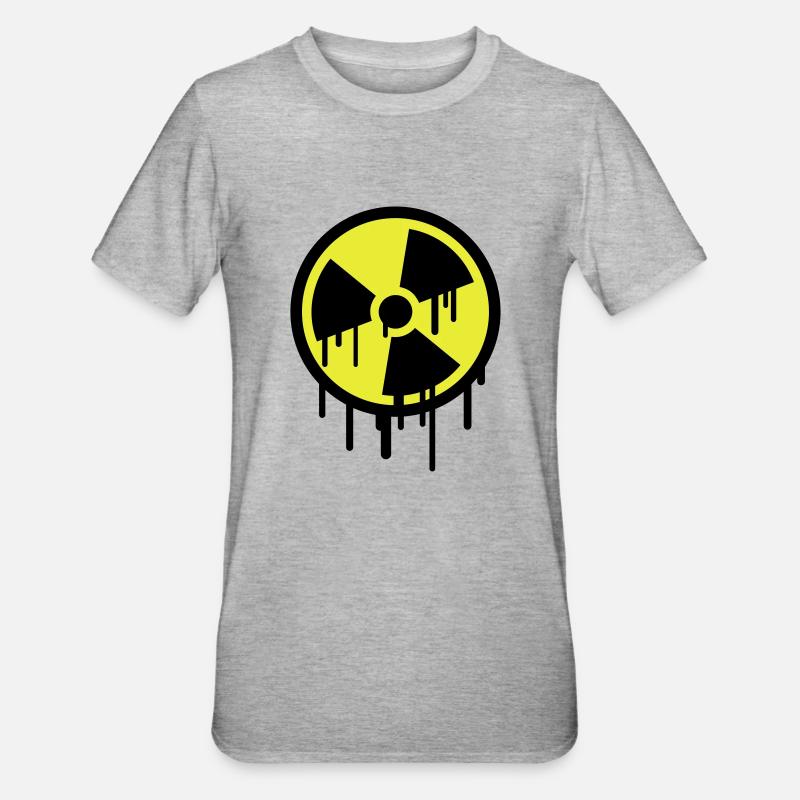 Atom Symbol Graffiti - T-shirt polycoton Unisexe - gris chiné