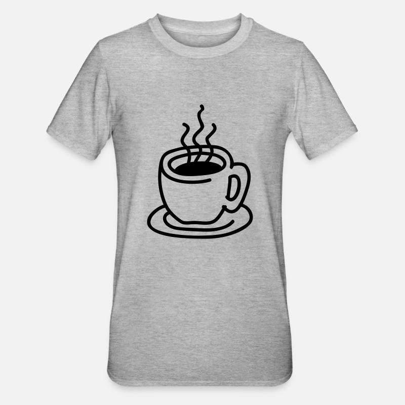 Tasse à café - T-shirt polycoton Unisexe - gris chiné