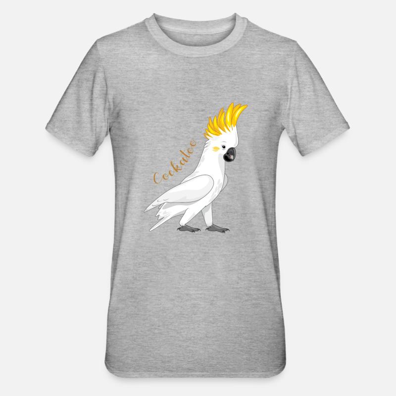 cacatoès - T-shirt polycoton Unisexe - gris chiné