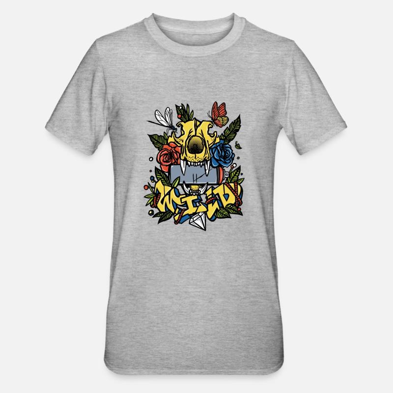 wild - T-shirt polycoton Unisexe - gris chiné