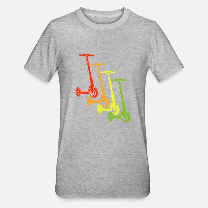 E-Scooter E-Roller Scooter - T-shirt polycoton Unisexe - gris chiné