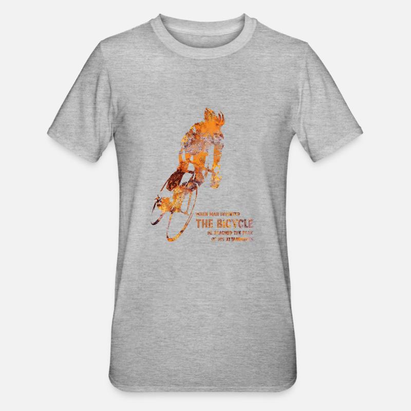 Der Biker - Unisex Polycotton T-Shirt - Grau meliert