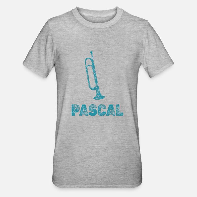 Pascal - Unisex Polycotton T-Shirt - Grau meliert
