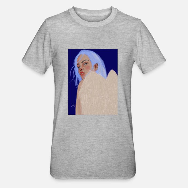 Ich sehe dich - Unisex Polycotton T-Shirt - Grau meliert