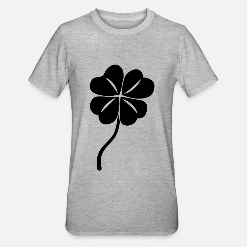 La chance de Cloverleaf - T-shirt polycoton Unisexe - gris chiné