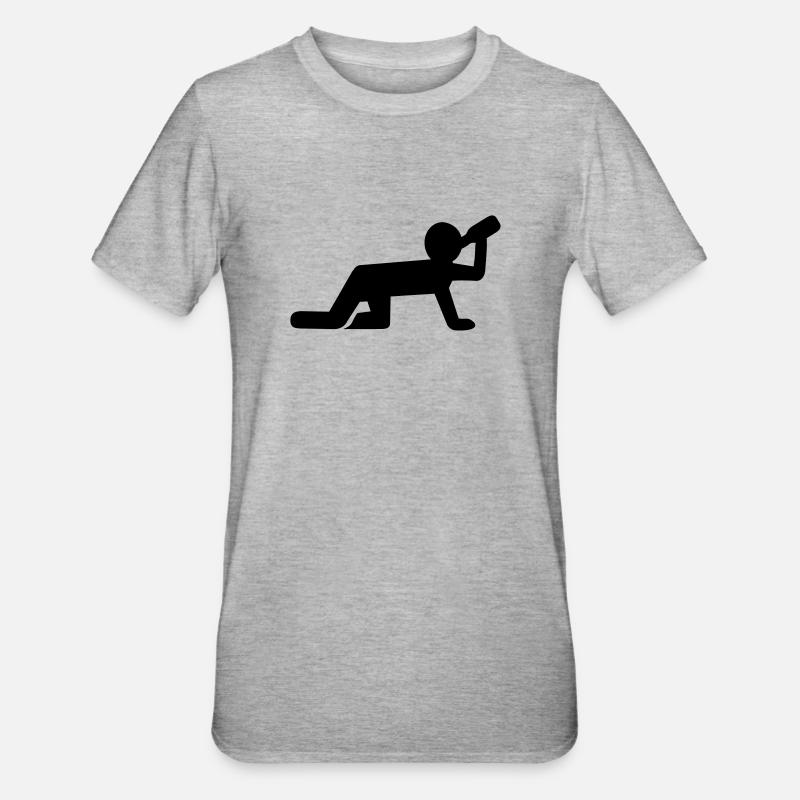 Alcool - T-shirt polycoton Unisexe - gris chiné